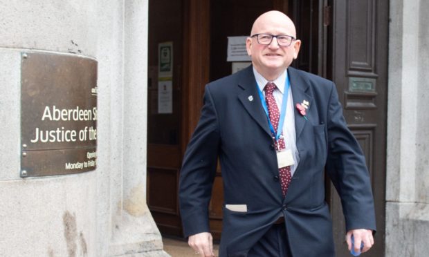 Alan Donnelly, leaving Aberdeen Sheriff Court.