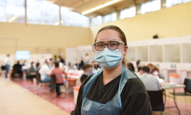 Lilly Delamare, 4th year student assisting with the testing process
Picture by Paul Glendell.