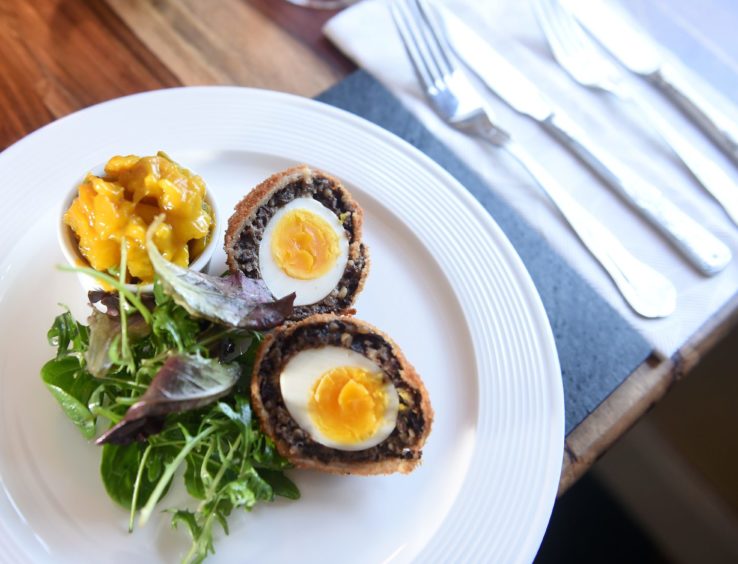 An egg-based meal in Highlands restaurant the Struy Inn.