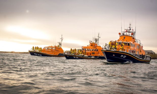 Peterhead, Buckie and Fraserburgh lifeboats. Picture: Craig Meheut, RNLI