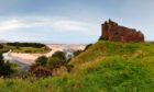 The ruins of Red Castle above Lunan Bay, near Montrose.