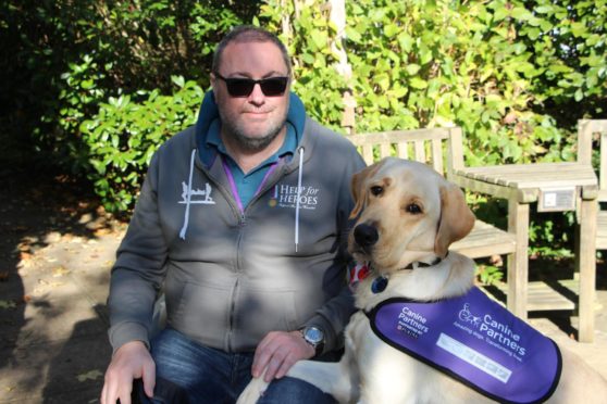 Richard Packer with his dog Ace.