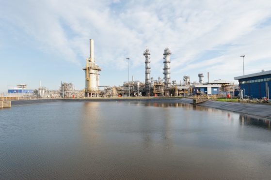 The gas terminal at St Fergus, near Peterhead.