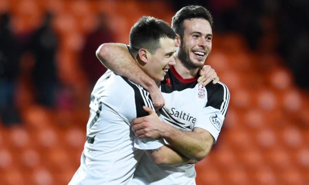 Ryan Jack and Andy Considine during their time together with Aberdeen.