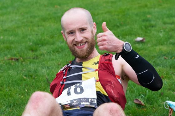 Chris Richardson won the men's race and smashed the Speyside Way 59km record time by five minutes.
