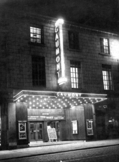 The Gaumont, lighting up Union Street in its 1950s heyday. Picture by Aberdeen Journals Ltd, April 1956.