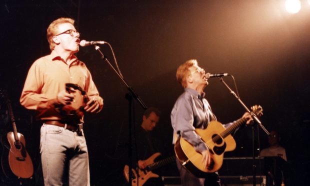 The Proclaimers on stage at the Aberdeen Capitol in October 1994.