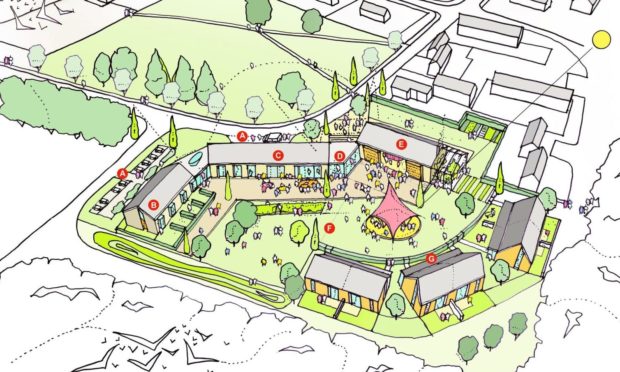 An artist impression of the planned community care hub in west Lochaber