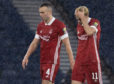 Aberdeen's Andrew Considine (left) and Ryan Hedges at full-time