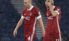 Aberdeen's Andrew Considine (left) and Ryan Hedges at full-time