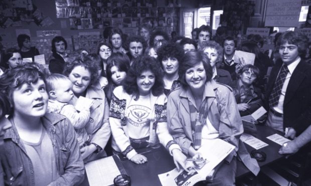 Cilla Black signs autographs  for her fans at The Other Record Shop on 
 Union Street in May, 1978. Cilla was appearing in her own show at the Capitol Cinema.