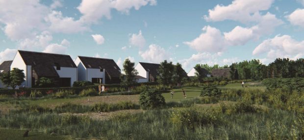 A graphic shows what the new development at Kintore could look like.