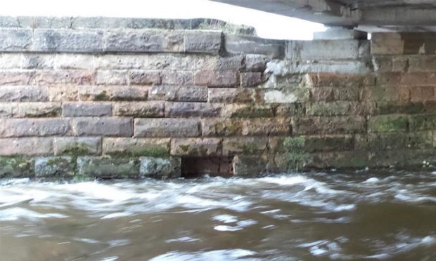 A stone was missing from the viaduct.