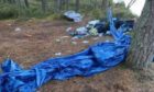 Wild campers left rubbish behind at Loch Morlich.