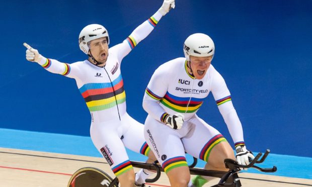 Neil Fachie, left, and pilot Matt Rotherham are aiming to win gold at the Paralympics in Tokyo