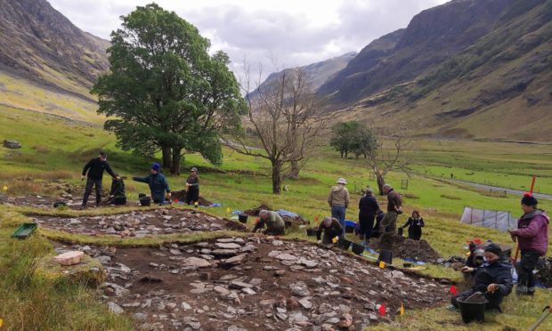 A traditional turf-walled 'creel house' is being reconstructed in Glencoe - and landowners are being asked to help out by donating the goods. Picture shows; The remains of a historic turf house. Glencoe.