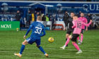 Roddy MacGregor nets for Caley Thistle against Queen of the South.