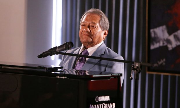 Armando Manzanero performs on television special The Music with Manzanero, in Los Angeles.