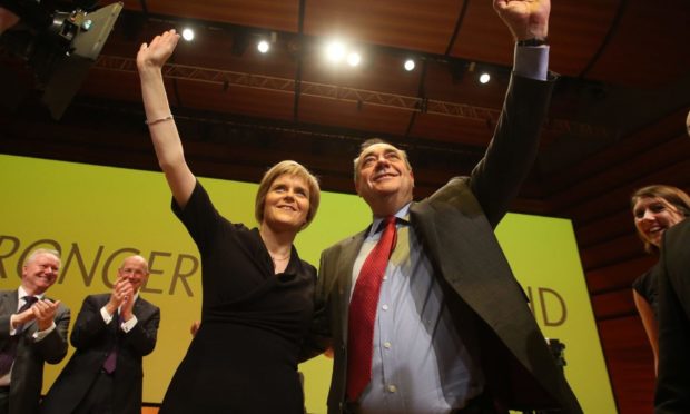 Nicola Sturgeon and Alex Salmond.