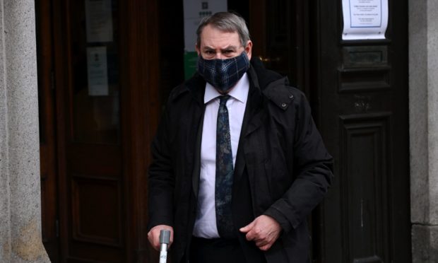 Laurence Galvin, who made many calls to the emergency services, leaving Aberdeen Sheriff Court.