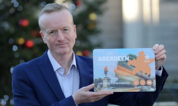 Aberdeen Inspired chief executive Adrian Watson at the launch of the Aberdeen Gift Card.