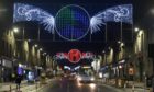 Christmas lights on Union Street, Aberdeen. Picture by Paul Glendell
