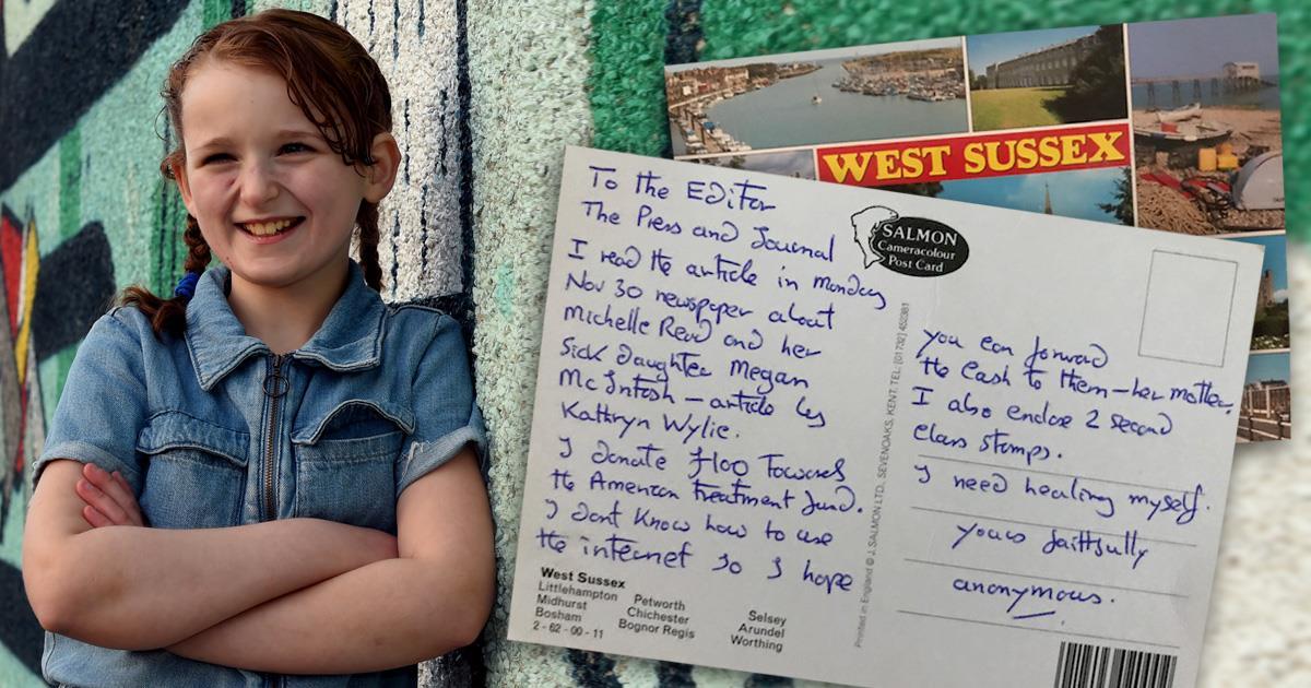 Anonymous donation to help poorly Aberdeen girl is 'beautiful gesture' - Vimarsana News