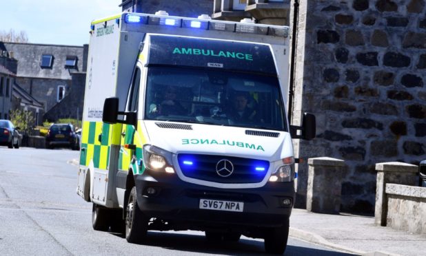 Ambulances have been forced to wait outside Aberdeen Royal Infirmary for several hours.