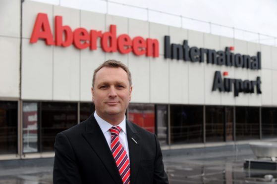Derek Provan at Aberdeen International Airport.