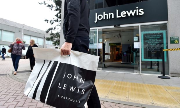 Shoppers outside the Aberdeen branch of John Lewis, which has made funding available to charity Home-Start.