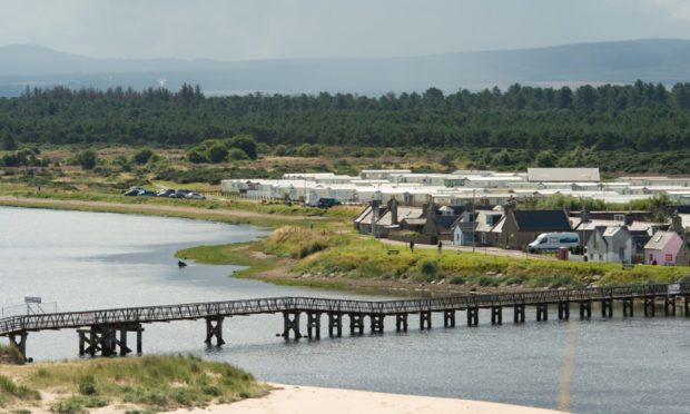 Lossiemouth's East Beach bridge.