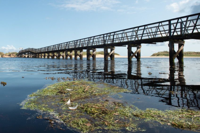 Lossiemouth's East Beach bridge.