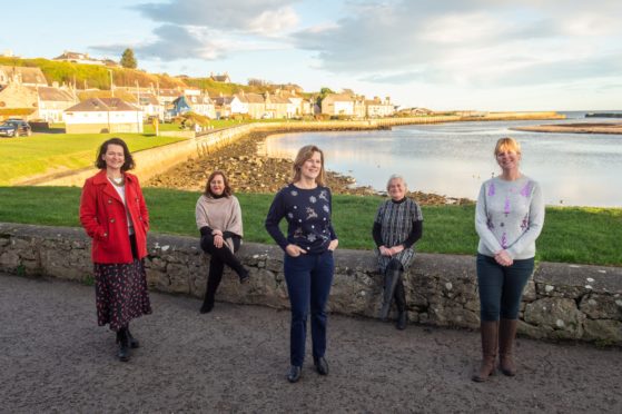 Alison Read (Social Media & Marketing), Amanda Nasser (Commitee Member) Maureen Halkett (Chair), Val McLennan (Vice Chair) and  Alison Taylor (Commitee member) hope to increase footfall in Lossiemouth.