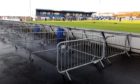 Peterhead have set up safety barriers to prepare for the return of fans.