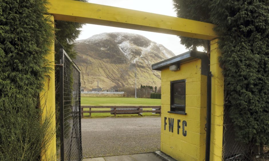 Claggan Park, home of Fort William FC.