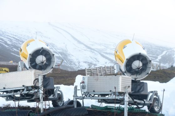 Cairngorm Mountain to close just days after reopening, with snow machines providing extra cover on the slopes