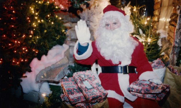 Santa Claus at the Findlay Clark Garden Centre in Aberdeen in 1992.