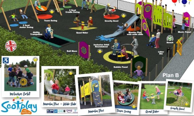 Plan visuals of a new all-inclusive play area, Westhill