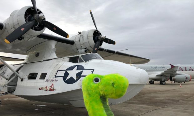 The Catalina flying boat with Nessie.
