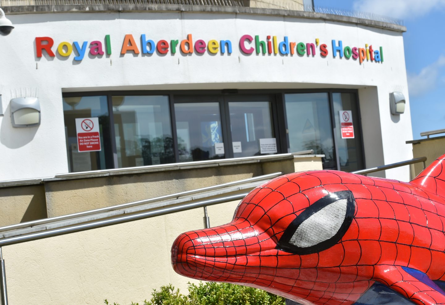 The front door of Royal Aberdeen Children's Hospital