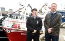 David Duguid and Ruth Davidson visit the fish market, Peterhead harbour, Peterhead. Picture by Jim Irvine  10-5-17