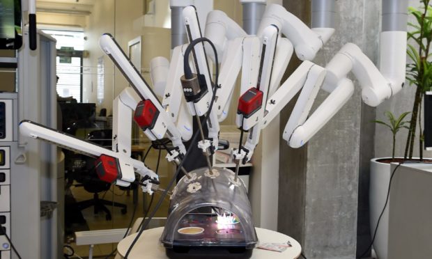 The roboti- assisted surgery device, unveiled in Aberdeen in 2015, was the first in Scotland.
