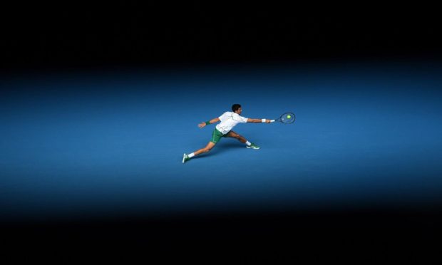 Novak Djokovic in action at the 2020 Australian Open.