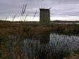 The remains of the windmill pump tower at RSPB's Loch of Strathbeg nature reserve. Pic: Diana Spencer/RSPB Images
