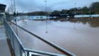 Turriff Utd's grounds at The Haughs have been flooded