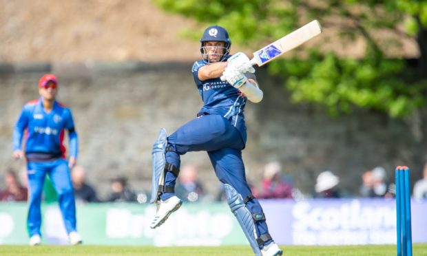 Scotland captain Kyle Coetzer in action