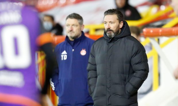 Derek McInnes, right, with assistant Tony Docherty