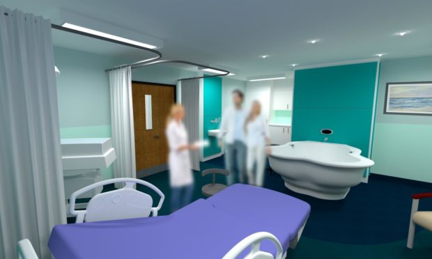 An artist impression of the birthing pool at Dr Gray's Hospital.