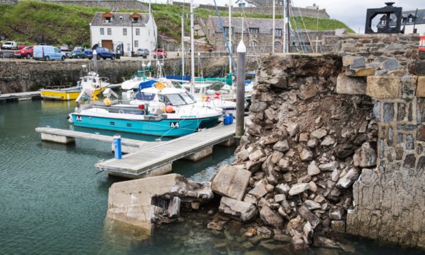 The Railway Jetty after a partial collapse in June 2017.