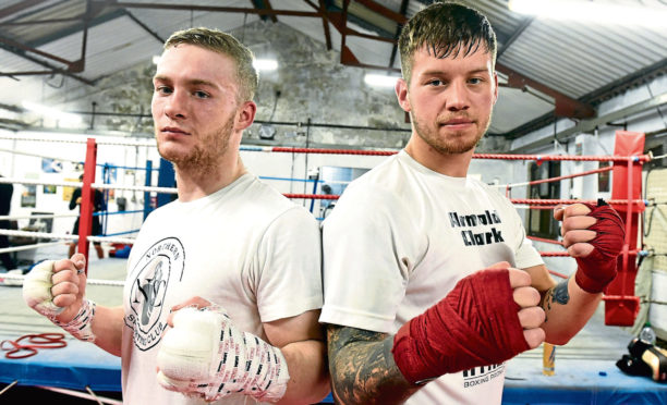 North-east boxers, Billy Stuart, left, and Dean Sutherland. Picture by Jim Irvine